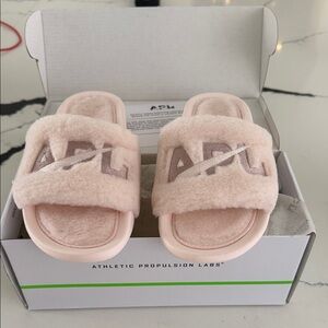 APL  Soft Pink Plush Slippers